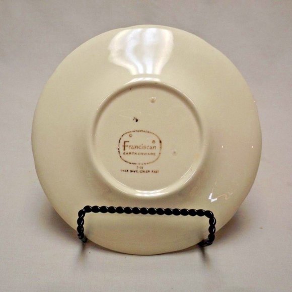 Franciscan Earthenware Hand Painted Set of 4 - 6 3/8" Bread & Butter Plates USA - Picture 12 of 12
